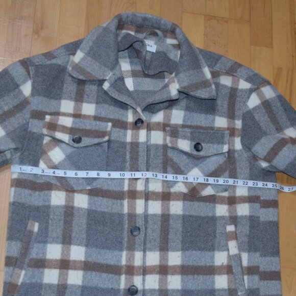 Storia Don’t Call Me Karen Oversized Shacket Shirt Jacket Women's L Heavyweight - Picture 7 of 7